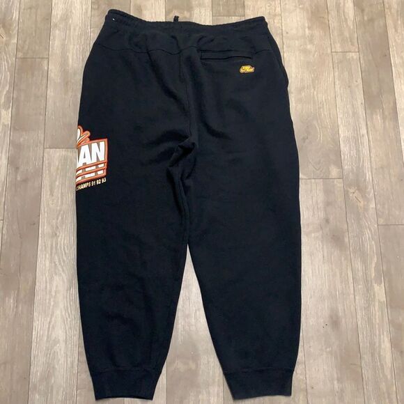 Jordan Black Joggers with Red and White Graphics - Picture 2 of 9